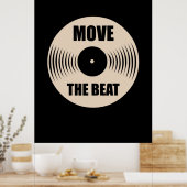 Muziek verplaatst het Beat Poster (Keuken)