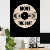Muziek verplaatst het Beat Poster (Thuiskantoor)