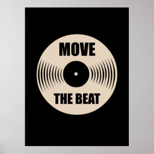 Muziek verplaatst het Beat Poster
