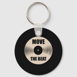 Muziek verplaatst het Beat Sleutelhanger