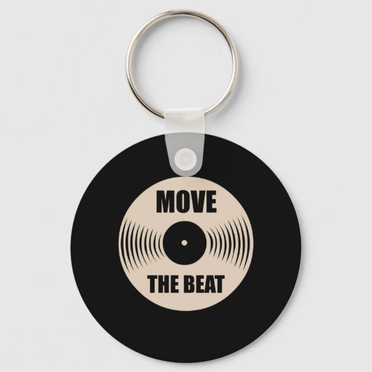 Muziek verplaatst het Beat Sleutelhanger (Voorkant)