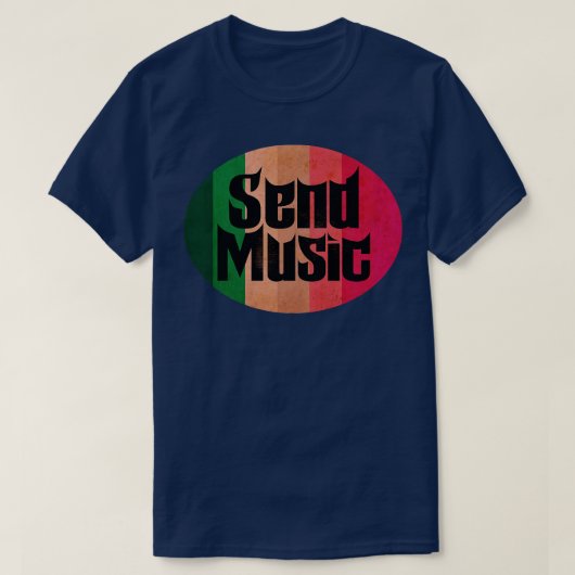 Muziek  verzenden t-shirt (Design voorkant)