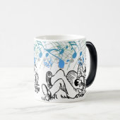 Muziek Vibes: Man zingen & Gitaar spelen Magische Mok (Voorkant rechts)