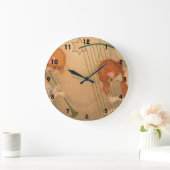  Muziek Victoriaans Angel Musicians Flute Harp Grote Klok (Huis)