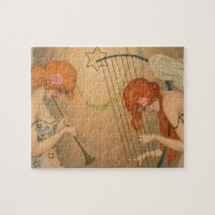  Muziek Victoriaans Angel Musicians Flute Harp Legpuzzel
