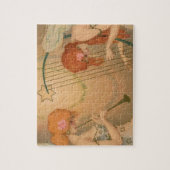  Muziek Victoriaans Angel Musicians Flute Harp Legpuzzel (Verticaal)