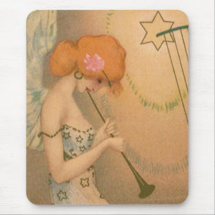 Muziek Victoriaans Angel Musicians Flute Harp Muismat