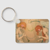  Muziek Victoriaans Angel Musicians Flute Harp Sleutelhanger