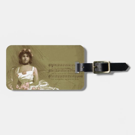 muziek Victoriaans Bagagelabel (Voorkant horizontaal)