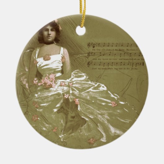 muziek Victoriaans Keramisch Ornament (Voorkant)