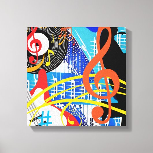 Muziek vieren canvas afdruk (Voorkant)
