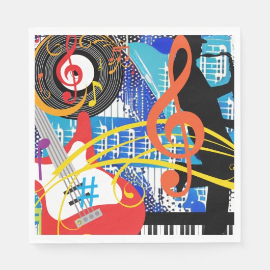 Muziek vieren servet (Voorkant)