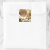  muziek vierkante sticker (Tas)