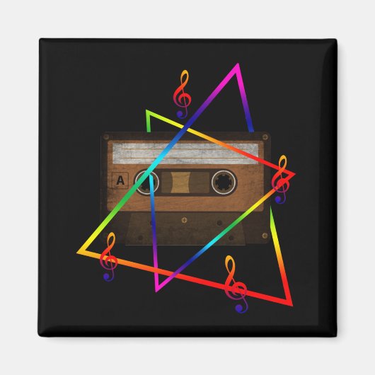 MUZIEK VINTAGE RETRO MAGNEET (Voorkant)