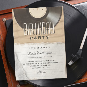 Muziek vintage verjaardag kaart