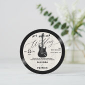 Muziek Vinyl Alles Een Foto QR Rock Onze bruiloft  Kaart (Staand voorkant)