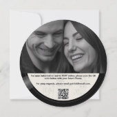 Muziek Vinyl Alles Een Foto QR Rock Onze bruiloft  Kaart (Achterkant)