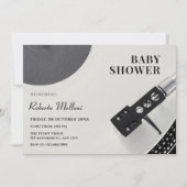 Muziek vinyl baby shower kaart (Voorkant)