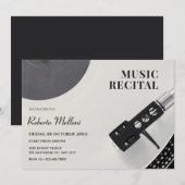 Muziek vinyl recital kaart (Voorkant / Achterkant)