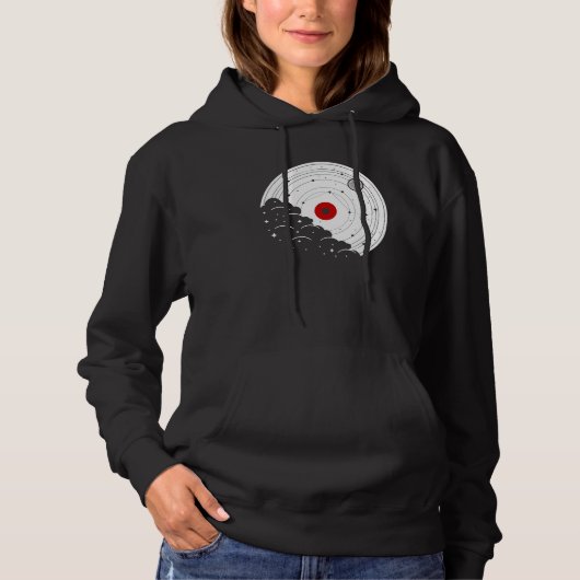  Muziek Vinyl Record Natuur Design Hoodie (Voorkant)