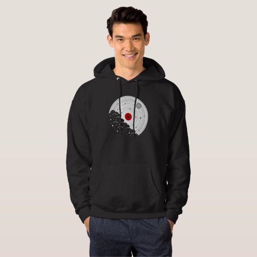  Muziek Vinyl Record Natuur Design Hoodie (Voorkant volledig)