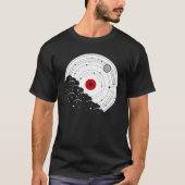  Muziek Vinyl Record Natuur Design T-shirt (Voorkant)