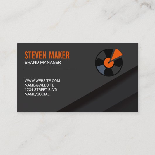 Muziek Vinyl Visitekaartje (Voorkant)