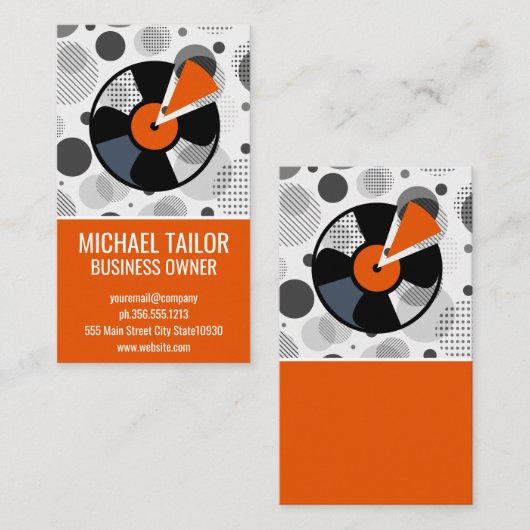 Muziek Vinyl Visitekaartje (Voorkant / Achterkant)