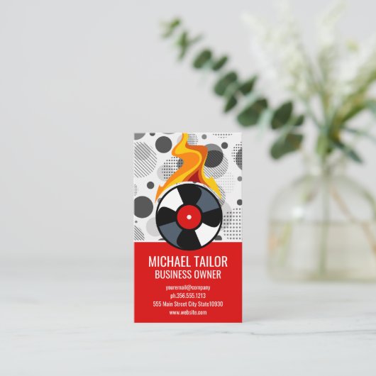 Muziek Vinyl Vlam Visitekaartje (Staand voorkant)