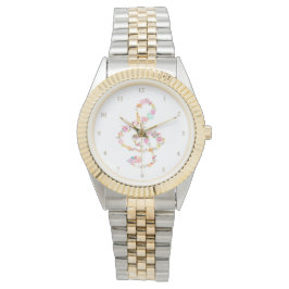 muziek vioolsleutel aquarel bloemen horloge