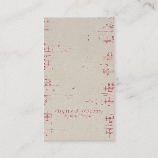  muziek visitekaartje (Voorkant)
