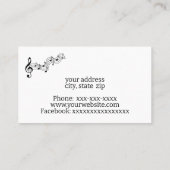 Muziek Visitekaartje (Achterkant)