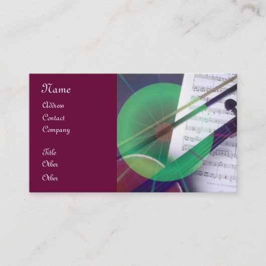 Muziek Visitekaartje (Voorkant)