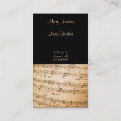 Muziek Visitekaartje (Achterkant)