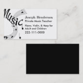 Muziek Visitekaartje (Voorkant / Achterkant)