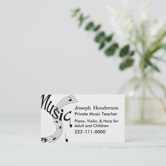 Muziek Visitekaartje (Staand voorkant)