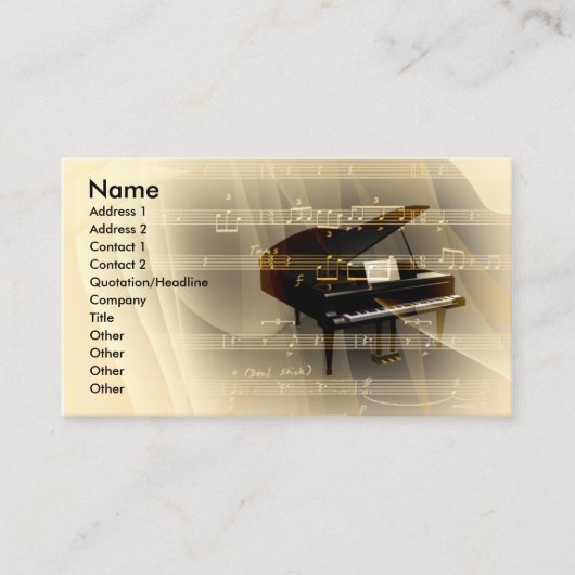 muziek visitekaartje (Voorkant)