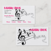 Muziek Visitekaartje (Voorkant / Achterkant)