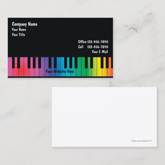 Muziek Visitekaartje (Voorkant / Achterkant)