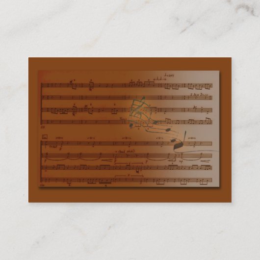 muziek visitekaartje (Achterkant)