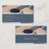 Muziek Visitekaartje - Akoestische gitaar (Voorkant / Achterkant)