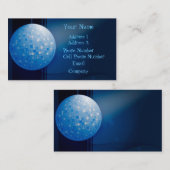 Muziek Visitekaartje - Blue Disco Ball (Voorkant / Achterkant)