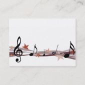 Muziek Visitekaartje - bruine Muzieknoten (Achterkant)