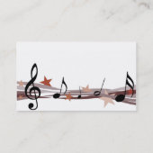 Muziek Visitekaartje - bruine Muzieknoten (Achterkant)