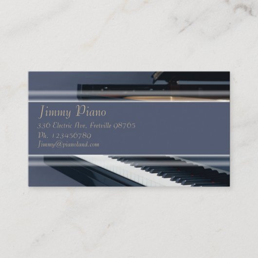 Muziek Visitekaartje - Piano (Voorkant)