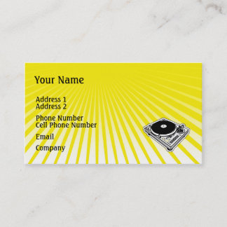 Muziek Visitekaartje - Platenspeler DJ