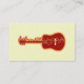 Muziek Visitekaartje - Red Guitar (Achterkant)