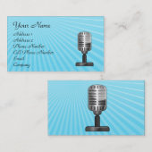 Muziek Visitekaartje - Retro-microfoon (Voorkant / Achterkant)