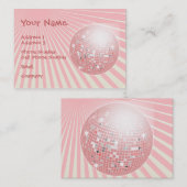 Muziek Visitekaartje - Roze Disco Ball (Voorkant / Achterkant)