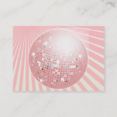 Muziek Visitekaartje - Roze Disco Ball (Achterkant)